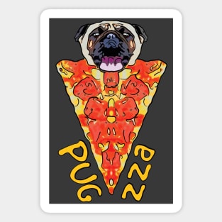 Funny Pug Pizza Pugzza Magnet